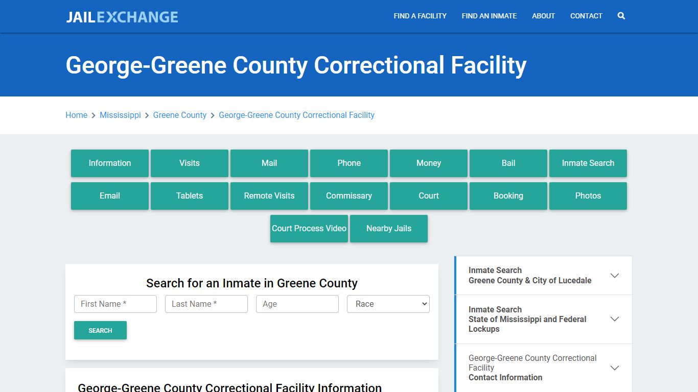 George-Greene County Correctional Facility - Jail Exchange