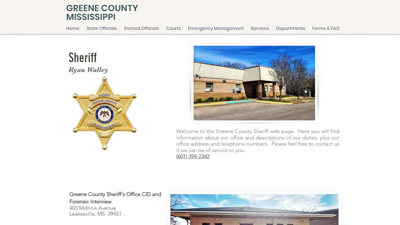 Sheriff - Greene County MS